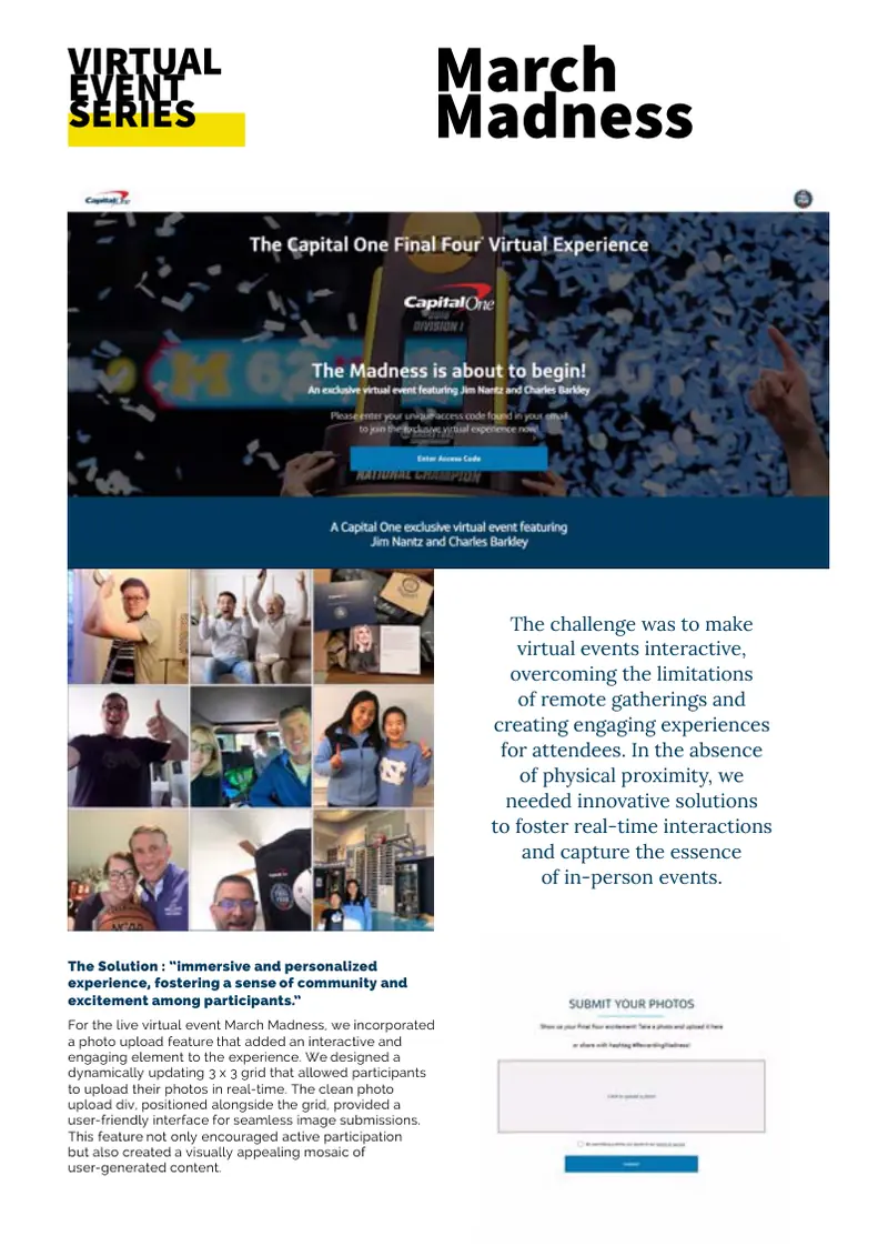 Capital One March Madness photo grid